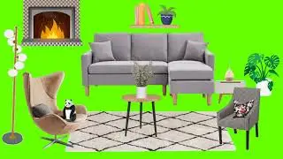 Livingroom House Green Screen 🛋 🔥 🏡