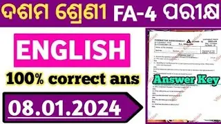 10th class fa4 english question paper with answer 2024 class 10 fa4 english real question answer