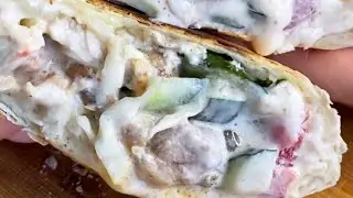 Шаурма с курицей по домашнему