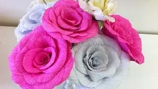Como fazer flores de Papel Crepom Fácil