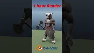 Minotaur Idle Animation Rendered in Blender! #blender #animation #characterdesign