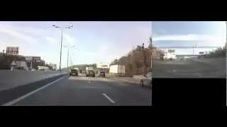 Как выглядит запись с 2 камер VisionDrive VD-8000HDL тест