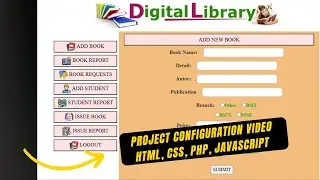 Library Management System Using HTML, CSS, PHP, JavaScript | Full Project Tutorial | Configuration