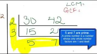 LCM GCF Ladder Method