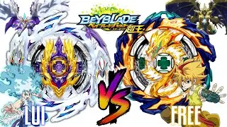 Rage Longinus Ds' 3A vs Mirage Fafnir Nt 2S  Free-Lui-Beyblade Burst Sparking Battle ベイブレードバースト超王