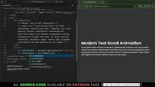 Modern Text Scroll Animation using CSS & Javascript 