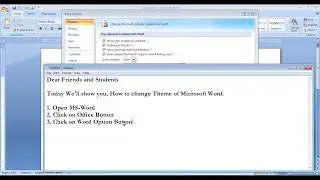 Changing Themes of Microsoft Word.