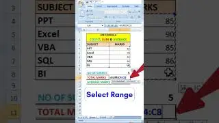 Excel COUNT, SUM & AVERAGE Functions Explained in Hindi | #excel #excelformula