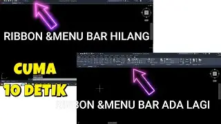 How to display menubar and ribbon in Autocad easily