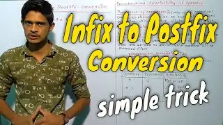 Infix to Postfix Conversion in Hindi in Data structure { in simple way  }