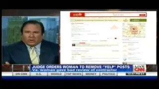 Richard Herman Attorney on CNN: Bad Yelp Review Results in Lawsuit