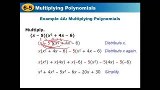 Alg I 6 5 Part 3 Multiplying Polynomials