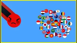 Countries Marbles survival game with Angry ball