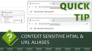 Context sensitive HTML help and URL aliases for help topics in your HTML documentation web-sites