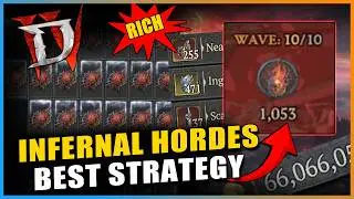 Diablo 4 - How to Get Easy 1000+ Aether in EVERY Infernal Horde! - THE BEST STRATEGY To GET RICH!