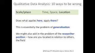 Qualitative Analysis 4: 10 ways to be wrong