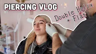 Getting My Double Helix Pierced vlog I  Ear Piercing vlog + Flat  Piercing VLOG