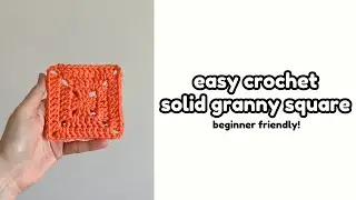 How to Crochet a Solid Granny Square (with gaps) | Beginner Tutorial | Ashten Stitches