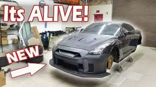 How To Install Widebody Kit On A Wrecked GTR R35 (Part 5) Copart LibertyWalk Version 2