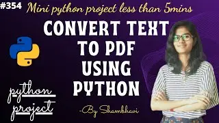 Convert any text to pdf using python | mini python project | python project | python code