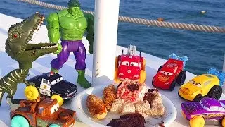Машинки на море Преступление возле моря и Погоня Видео про 