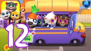 My Talking Tom Friends - Gameplay Walkthrough Part 12: Bus, levels up & more... (iOS,Android) [HD]