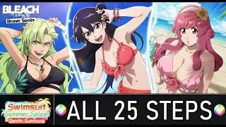 SWIMSUIT BAMBIETTA, CANDICE AND MENINAS SUMMONS | ALL 25 STEPS!!! | Bleach: Brave Souls