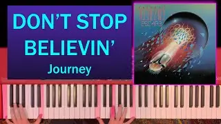 Don't Stop Believin' - Journey - Piano/Synth Tutorial