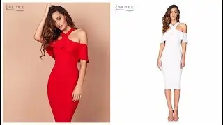 Одежда с Aliexpress - Прекрасное зимнее бандажное платье без рукавов