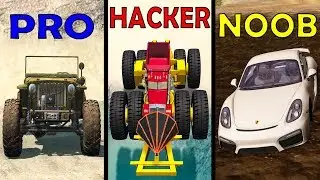 NOOB vs PRO vs HACKER crashes - Beamng drive