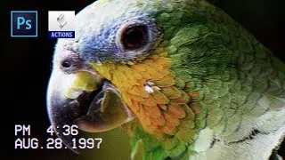 VHS Camera Effect Photoshop Action Tutorial