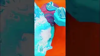 Abstract painting #pouring #pour #knife