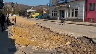 Nastavljeni radovi na rekonstrukciji centra Visokog (13.11.2024)
