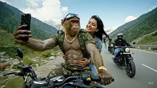 Allahabadia monkey vlogger saali ke sath Ladakh gya  @BandarApnaDost@teetu.Bandar
