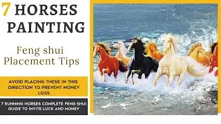 7 Running Horses Picture Direction Feng Shui Tips | Horse Symbols Meaning, Placement 
