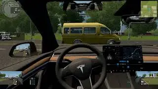 having fun in city car driving