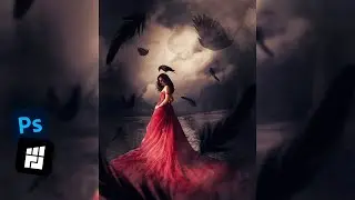 Fotomontaje conceptual de oscuridad surrealista Speed Art