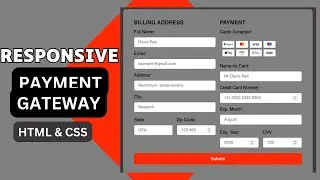 Responsive Payment Gateway using HTML & CSS ONLY.