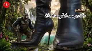 She trampled on a gorilla