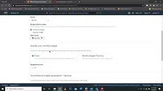 How do I setup my first budget on AWS?