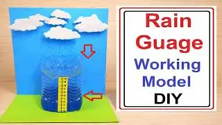 rain gauge working model 3d - diy science project | howtofunda 