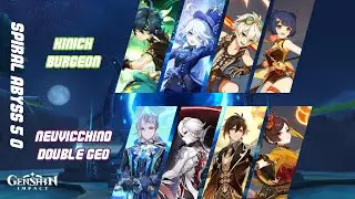 Kinich Burgeon & Neuvillette Arlechhino Double Geo  - Spiral Abyss 5.0 | Genshin Impact