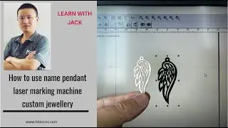 EZCAD2 Tutorials： How to Cut Names Jewelry Gold Silver Pedant by fiber laser marking machine