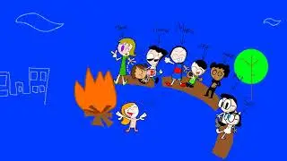 Me My Brothers and Friends On a Bonfire