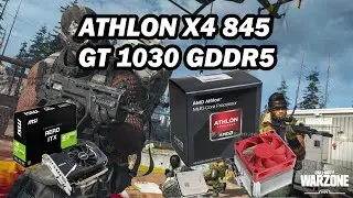 AMD Athlon X4 845 \ GT 1030 GDDR5 \ Call of Duty: Warzone \ 1267x713  66% res.scale low settings