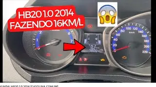 CONSUMO HYUNDAI HB20 1.0 2014 (GASOLINA COMUM)