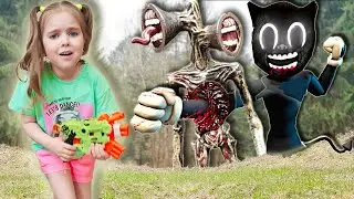 SIREN HEAD and CARTOON CAT in Real Life! *SCP Foundation Found* / Lera Boo.