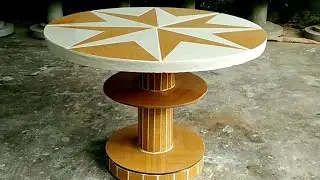 Unique garden coffee table made of cement and ceramic tiles #10!