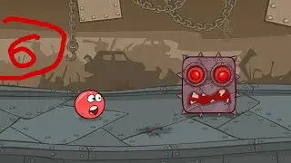 Красный шар против чёрных квадратов#6.Босс Мрачной Фабрики. Игра RedBall4на канале СолоденькийУлитка