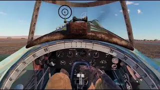 Вылет на И-16 тип 28 в танковом симуляторном режиме в VR шлеме в War Thunder.